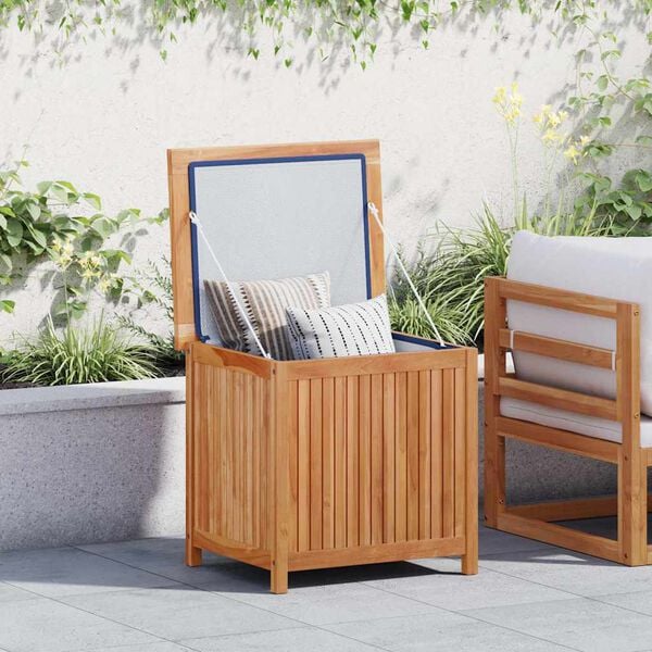 vidaXL Bo&icirc;te de rangement de jardin 60x50x58 cm Bois de teck solide