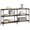 vidaXL Table console ch&ecirc;ne marron 150x29x75 cm bois d'ing&eacute;nierie