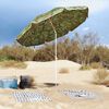 vidaXL Parasol de plage Vert 263 x 263 x 272 cm Polyester et métal