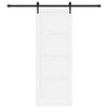 vidaXL Porte coulissante ORKDAL Blanc et Noir 78 x 211 cm Pin massif