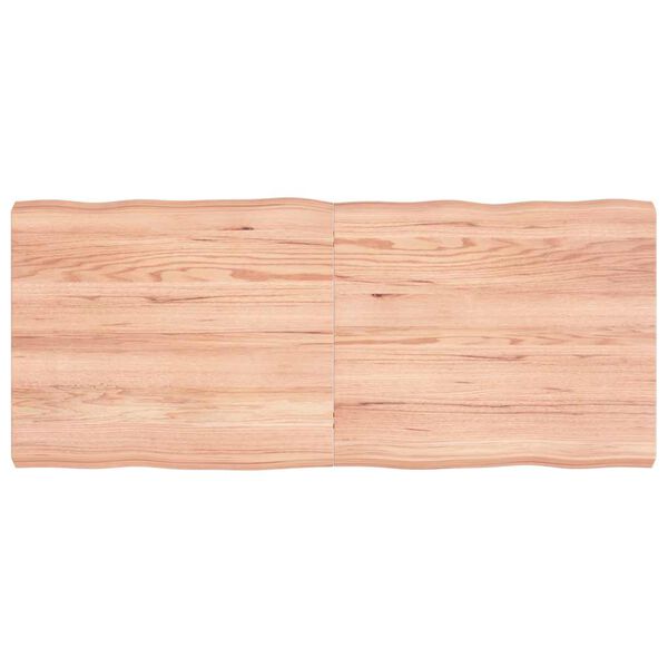 vidaXL Dessus de table bois massif trait&eacute; bordure assortie