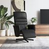 vidaXL Fauteuil inclinable de massage repose-pieds noir similicuir