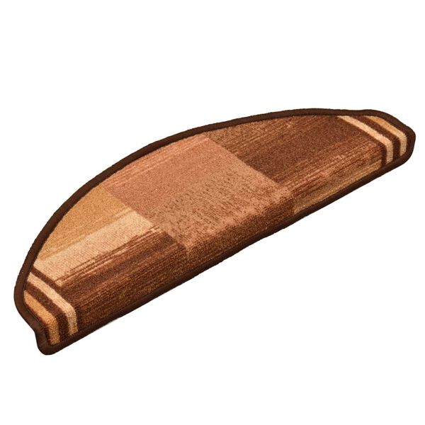 vidaXL Tapis d'escalier autoadhésifs 10 pcs 65x21x4 cm Marron