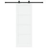vidaXL Porte coulissante Blanc et Noir 78 x 211 cm Pin massif