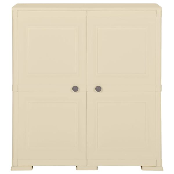 vidaXL Armoire plastique 79x43x85,5 cm design de bois blanc angora