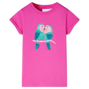 T-shirt pour enfants rose fonc&eacute; 104