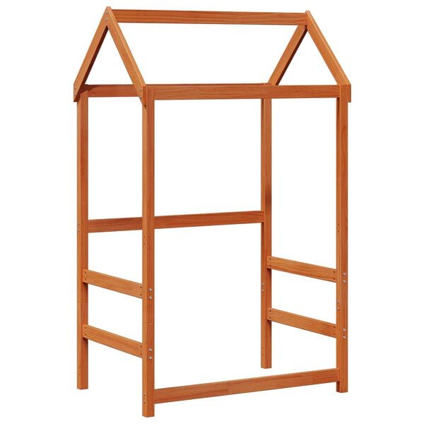 vidaXL Ensemble Lit de Jour 2 pcs Cire marron Bois de pin massif