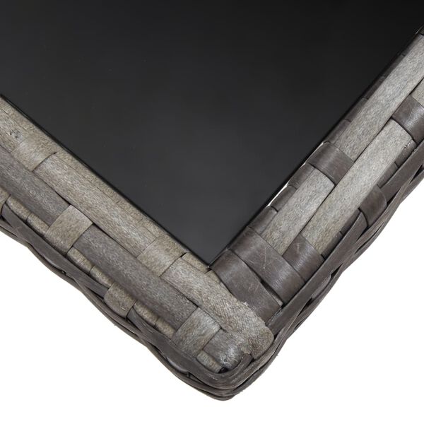 vidaXL Ensemble &agrave; manger d'ext&eacute;rieur 7 pcs avec coussins rotin Gris