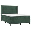 vidaXL Sommier &agrave; lattes de lit et matelas Vert fonc&eacute; 140x190cm Velours