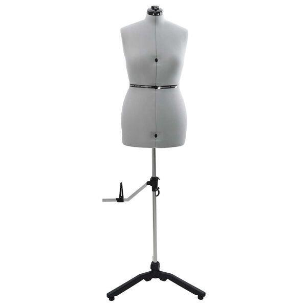 vidaXL Forme de Robe Ajustable F&eacute;minine Gris m Velours