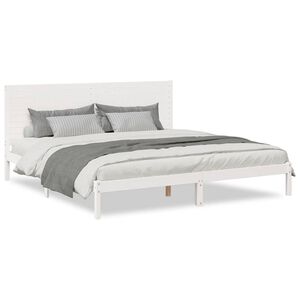 vidaXL Cadre de lit extra long sans matelas 180x220 cm bois massif
