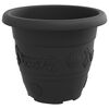 vidaXL Pot &agrave; fleurs rond 6 pcs Noir &Oslash; 26 x 21,5 cm Plastique