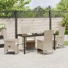 vidaXL Ensemble de salle &agrave; manger pour jardin 5 pcs Beige polyrotin