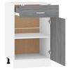 vidaXL Armoire à tiroirs inférieure "Lyon" Gris Sonoma 50 x 46 x 81,5 cm Bois d'ingénierie