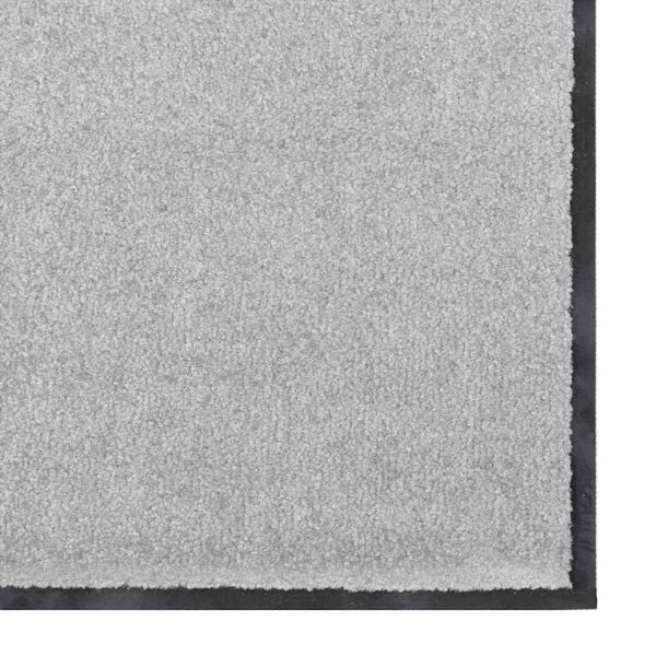 vidaXL Tapis d'entrée Gris et Noir 60 x 180 cm Polypropylène et vinyle