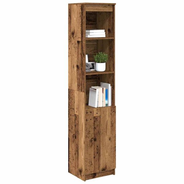 vidaXL Buffet haut 37,5x35x180 cm vieux bois bois d'ing&eacute;nierie