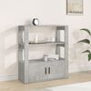 vidaXL Buffet Gris béton 80x30x90 cm Bois d'ingénierie