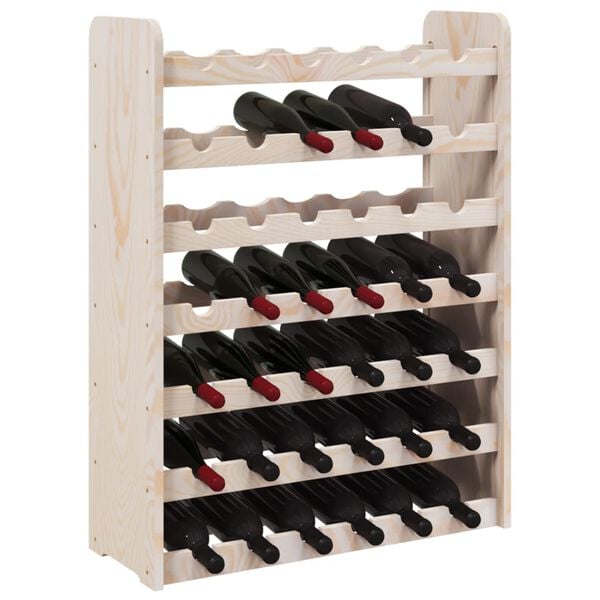 vidaXL Casier &agrave; vin 67,5x25x87 cm Bois de pin massif
