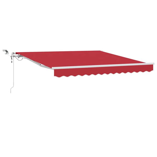 vidaXL Auvent R&eacute;tractable Rouge 300 x 250 cm Polyester et m&eacute;tal