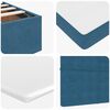 VidaXL Cadre de lit ottoman avec matelas bleu fonc&eacute; 160x200 cm velours