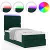 vidaXL Cadre de lit ottoman avec matelas vert fonc&eacute; 80x200 cm velours