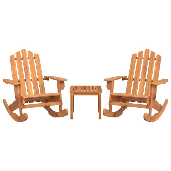 vidaXL Ensemble de salon de jardin Adirondack 3 pcs bois acacia solide