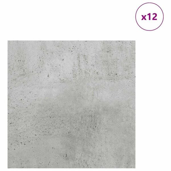 vidaXL Panneaux décoratifs 12 pcs Gris béton 30 x 30 x 0,27 cm