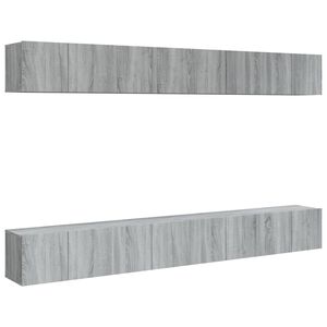 vidaXL Meubles TV 8 pcs Sonoma gris 60x30x30 cm Bois d'ing&eacute;nierie