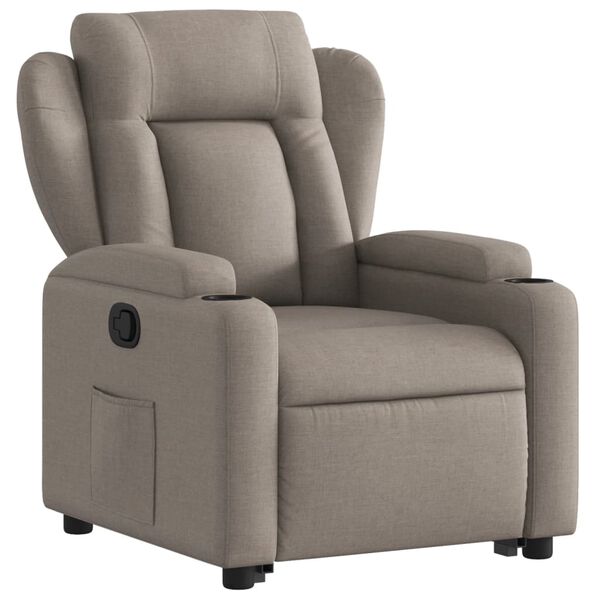 vidaXL Fauteuil inclinable taupe tissu