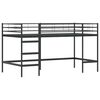 vidaXL Lit mezzanine pour enfants Noir 79,5 x 200 cm Acier