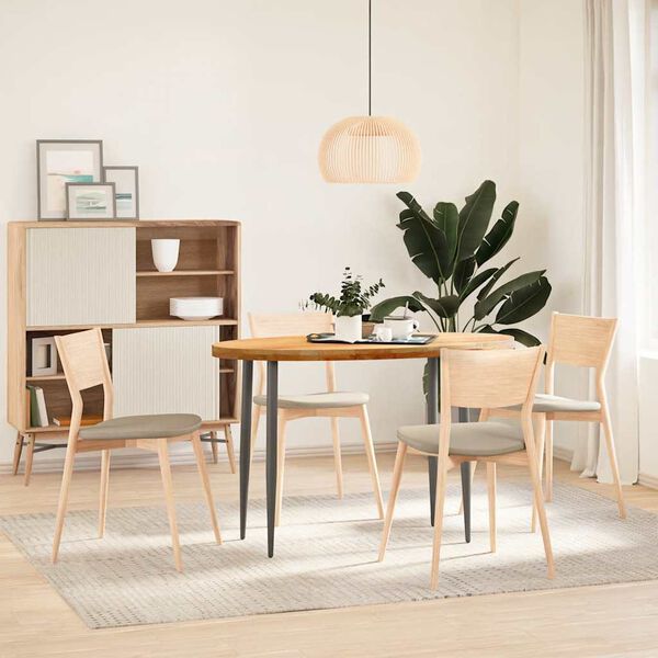 vidaXL Dessus de table 120x60x4 cm bois de ch&ecirc;ne massif ovale