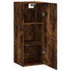 vidaXL Armoire murale chêne fumé 34,5x34x90 cm bois d'ingénierie