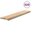 vidaXL Marches d'escalier 20 pcs non trait&eacute; bois de ch&ecirc;ne massif