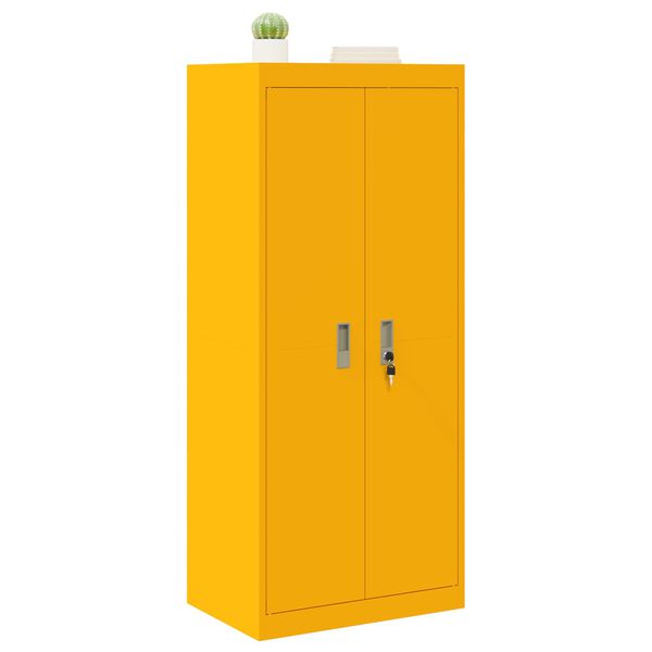 vidaXL Armoire de rangement Jaune moutarde 60 x 40 x 140 cm Acier