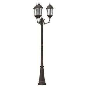 vidaXL Lumi&egrave;re de jardin Bronze 61 x 53 x 235 cm Aluminium et verre