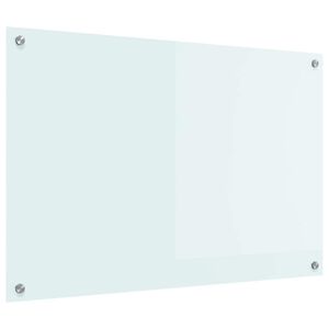 vidaXL Protection de cuisine Blanc 90 x 60 cm verre trempé