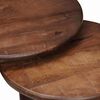 vidaXL Tables gigognes 2 pcs Marron foncé Bois de mangue massif