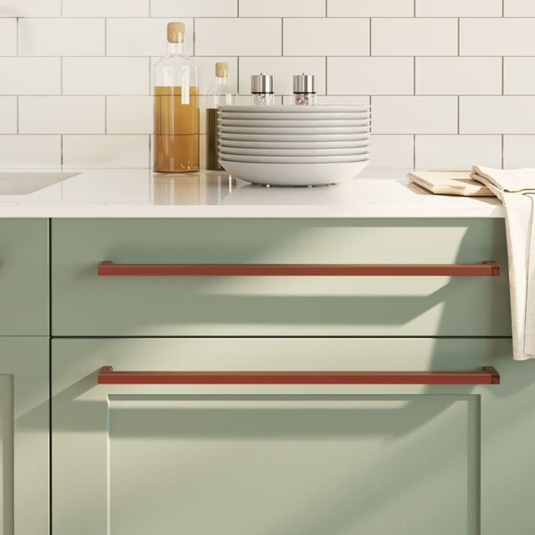 vidaXL Poign&eacute;es d'armoire 10 pcs bronze 480 mm acier inoxydable