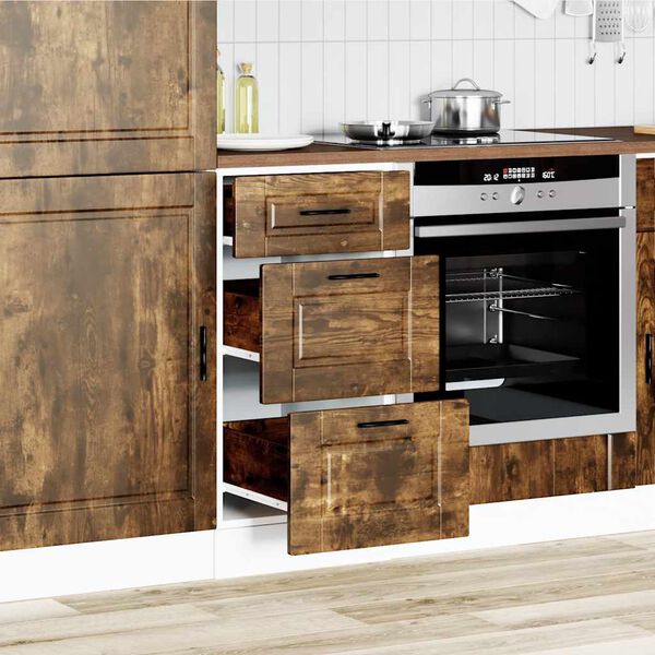 vidaXL Armoire de cuisine Porto chêne fumé bois d'ingénierie