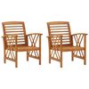 vidaXL Chaises de jardin lot de 2 Bois d'acacia massif