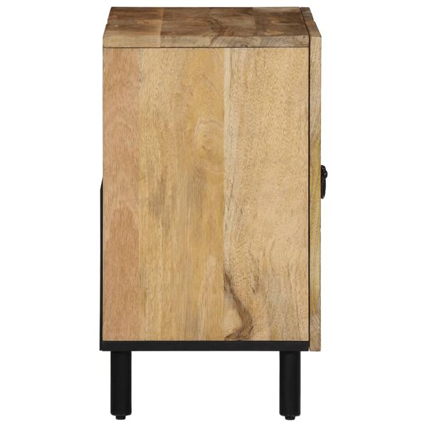 vidaXL Armoire lavabo de salle de bain bois massif de manguier