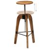 vidaXL Chaises de bar lot de 2 bois d'acacia solide