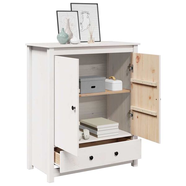 vidaXL Buffet Blanc 83x41,5x100 cm Bois massif de pin