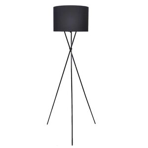 vidaXL Lampadaire avec support Noir 139 cm