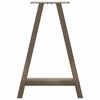 vidaXL Pieds de table &agrave; manger en forme de A, 2 pi&egrave;ces, 50 x (72-73) cm, acier