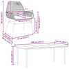vidaXL Ensemble &agrave; manger jardin coussins 7pcs marron poly rotin verre