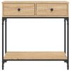 vidaXL Table console chêne sonoma 75x34,5x75 cm bois d'ingénierie