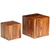 vidaXL Ensemble de table basse 2 pcs Bois massif 40x40x40 cm