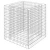 vidaXL Lit sur&eacute;lev&eacute; &agrave; gabion Acier galvanis&eacute; 90x90x100 cm