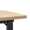 vidaXL Table basse cadre en O 100x50x45,5 cm bois de pin massif acier